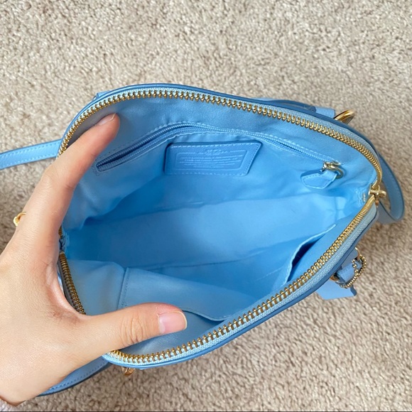 Like New! Authentic coach baby blue katy satchel - Picture 9 of 9